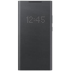 Husa tip Flip LED View Cover, Negru pentru Galaxy Note 20 Ultra