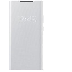 Husa tip Flip LED View Cover, Alb argintiu pentru Galaxy Note 20 Ultra