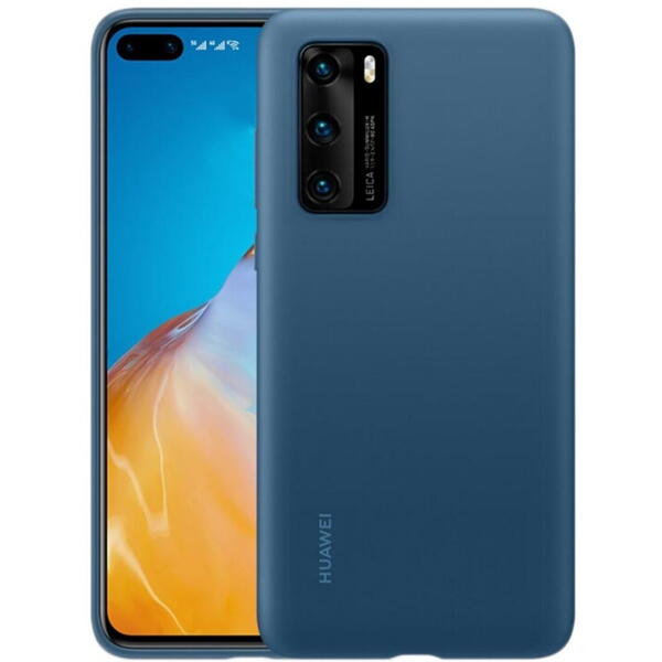 Capac protectie spate Silicone Case Albastru pentru Huawei P40