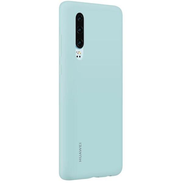 Capac protectie spate Silicone Cover Albastru deschis pentru Huawei P30