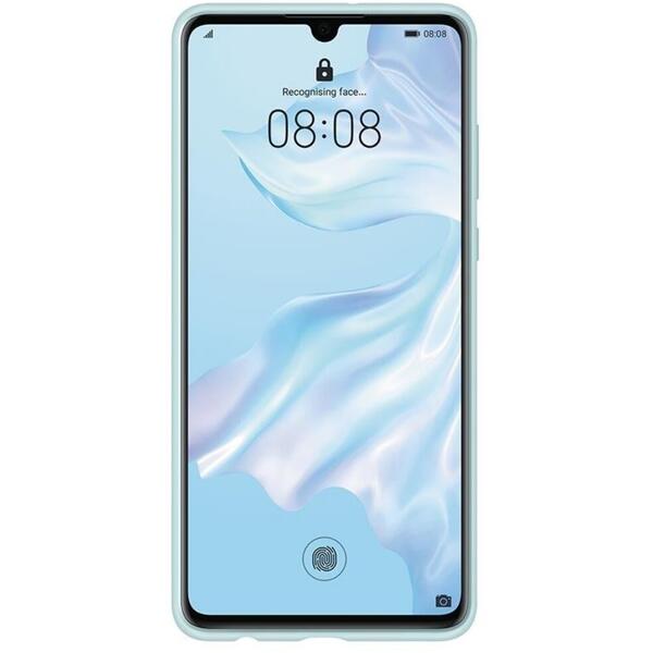 Capac protectie spate Silicone Cover Albastru deschis pentru Huawei P30