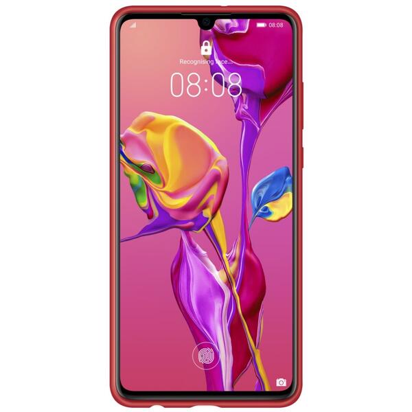 Capac protectie spate Silicone Cover Rosu pentru Huawei P30