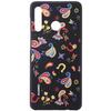 Capac protectie spate tip PC Flower Negru pentru Huawei P30 Lite