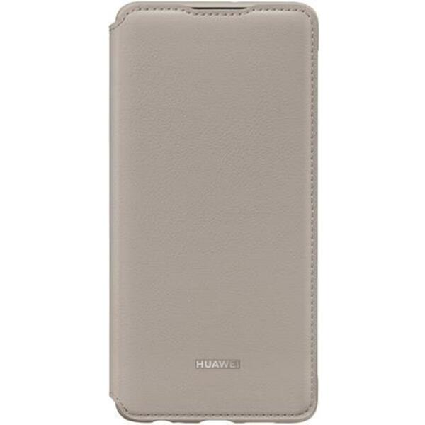 Husa tip Flip Wallet, Kaki pentru Huawei P30