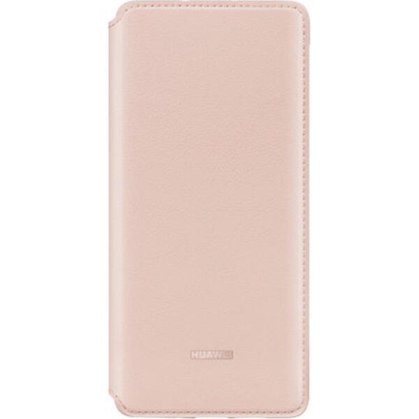 Husa tip Flip Wallet, Roz pentru Huawei P30 Pro