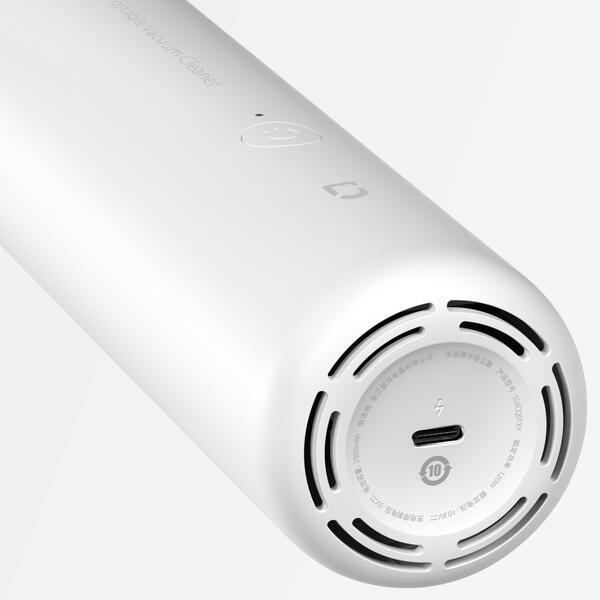Aspirator portabil Xiaomi Mi Vacuum Cleaner mini, Li-Ion 10.8 V, 120W, 100ml, Alb