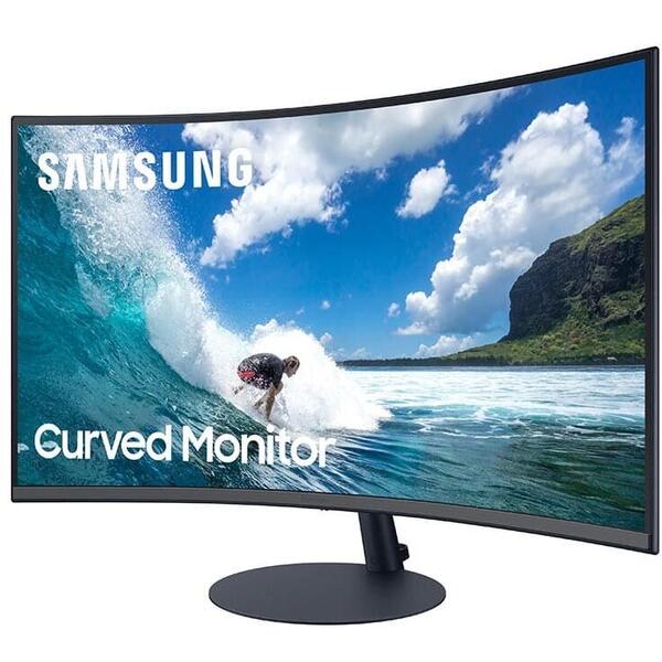 Monitor LED Samsung LC27T550FDUXEN Curbat 27 inch FHD, 75Hz, 4 ms Negru