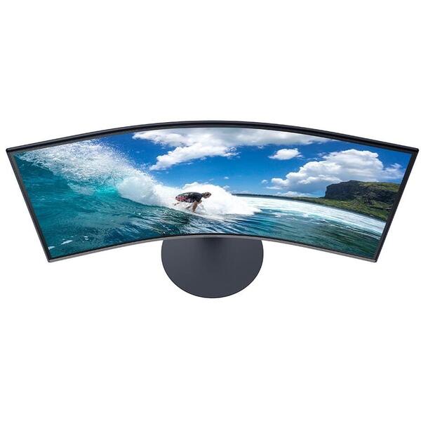 Monitor LED Samsung LC27T550FDUXEN Curbat 27 inch FHD, 75Hz, 4 ms Negru