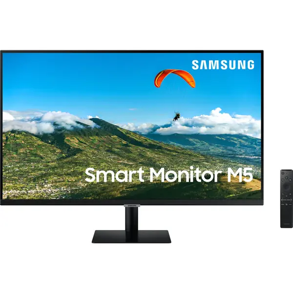 Monitor LED Samsung M50A Smart 27 inch FHD 8ms, Boxe, Telecomanda, Negru