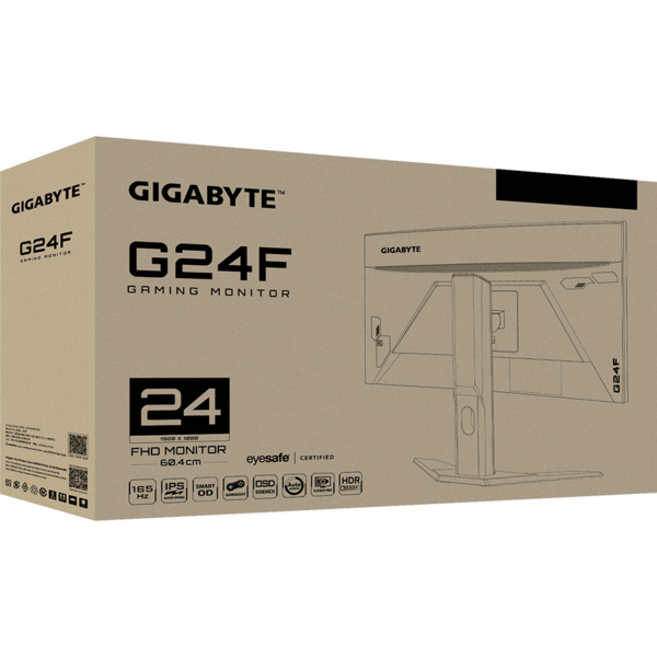 Monitor Gaming Gigabyte G24F 23.8 inch, 1ms, 165Hz, Negru