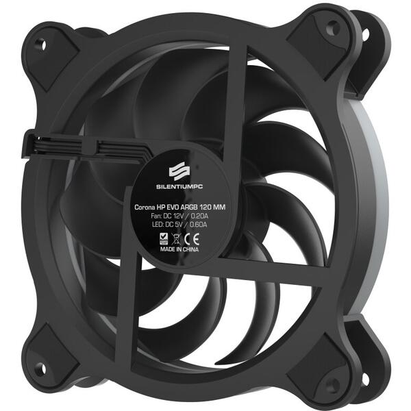 Ventilator PC Silentium PC Corona EVO HP ARGB 120mm 3 pack