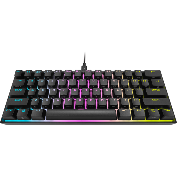 Tastatura gaming Corsair K65 RGB Mini Cherry MX Red Mecanica, Black