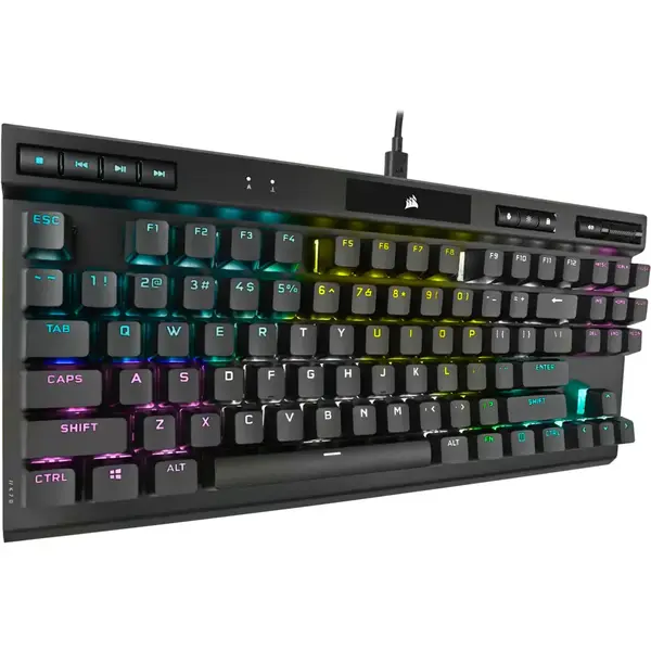 Tastatura gaming Corsair K70 RGB TKL Champion Series Cherry MX Red Mecanica, Black