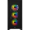 Carcasa Corsair iCUE 4000X RGB Tempered Glass, Black