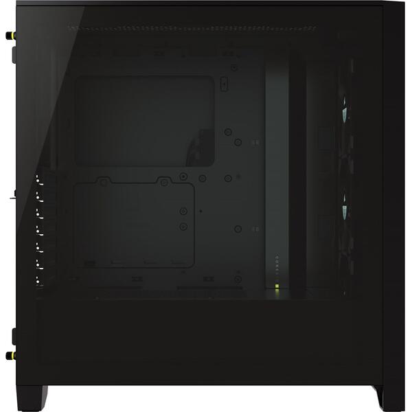 Carcasa Corsair iCUE 4000X RGB Tempered Glass, Black
