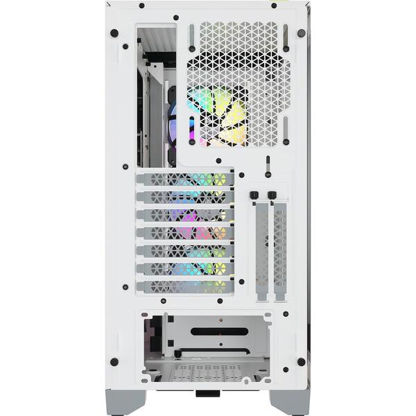 Carcasa Corsair iCUE 4000X RGB Tempered Glass, White