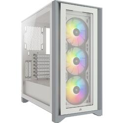 iCUE 4000X RGB Tempered Glass, White
