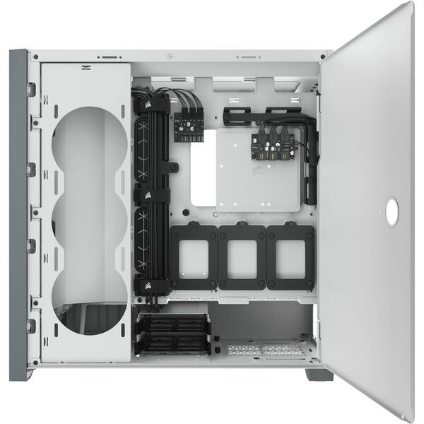 Carcasa Corsair iCUE 5000X RGB Tempered Glass White