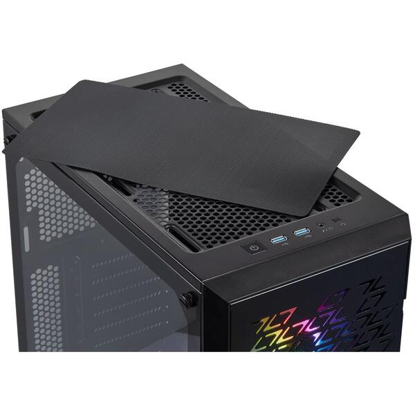 Carcasa Corsair iCUE 220T RGB Airflow Tempered Glass Black