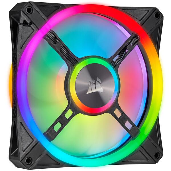 Ventilator PC Corsair iCUE QL140 RGB 140mm Twin Pack + Lighting Node CORE