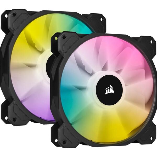 Ventilator PC Corsair iCUE SP140 RGB ELITE Performance 140mm Dual Fan Kit