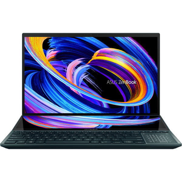 Ultrabook Asus ZenBook Pro Duo 15 OLED UX582LR, 15.6 inch UHD OLED Touch, Intel Core i7-10870H, 32GB DDR4, 1TB SSD, GeForce RTX 3070 8GB, Win 10 Pro, Celestial Blue