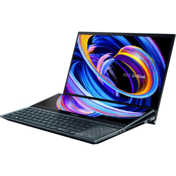 Ultrabook Asus ZenBook Pro Duo 15 OLED UX582LR, 15.6 inch UHD OLED Touch, Intel Core i7-10870H, 16GB DDR4, 1TB SSD, GeForce RTX 3070 8GB, Win 10 Pro, Celestial Blue