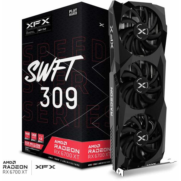 Placa video XFX Radeon RX 6700 XT Speedster SWFT 309 Core Gaming 12GB GDDR6 1‎92 Bit