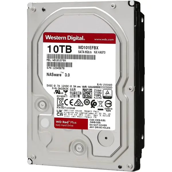 Hard Disk WD Red Plus 10TB SATA 3 7200RPM 256MB