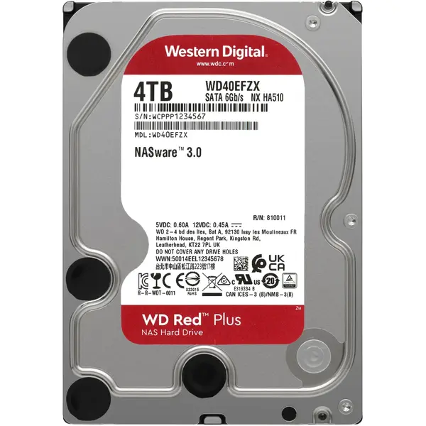Hard Disk WD Red Plus 4TB SATA 3 5400RPM 128MB