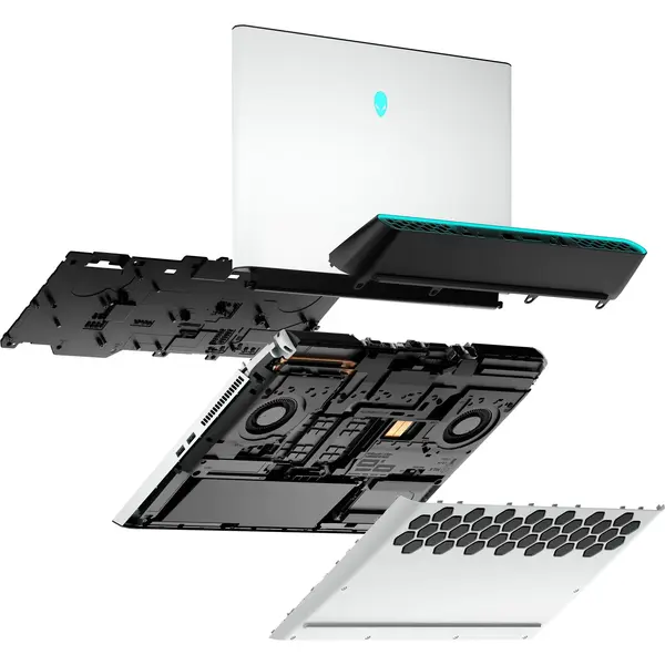 Laptop Dell Area-51m R2, 17.3 inch FHD 360Hz G-Sync, Intel Core i7-10700K, 64GB DDR4, 1TB HDD + 2x 256GB SSD Raid, GeForce RTX 2080 SUPER 8GB, Win 10 Pro, Lunar Light