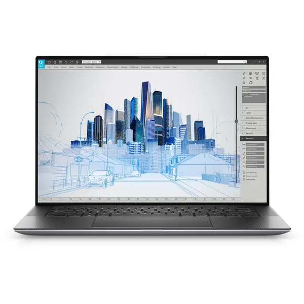 Laptop Dell Precision 5560, 15.6 inch UHD+, HDR400, Intel Core i7-11850H, 32GB RAM, 1TB SSD, nVidia RTX A2000 4GB, Windows 10 Pro, Gray