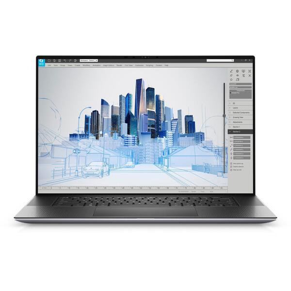 Laptop Dell Precision 5760, 17.3 inch UHD+ Touch, Intel Core i9-11950H, 32GB DDR4, 512GB SSD, RTX A3000 6GB, Win 10 Pro, 3Yr BOS