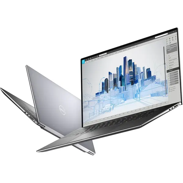 Laptop Dell Precision 5760, 17.3 inch UHD+ Touch, Intel Core i7-11850H, 16GB RAM, 512TB SSD, nVidia RTX A2000 4GB, Windows 10 Pro, Gray