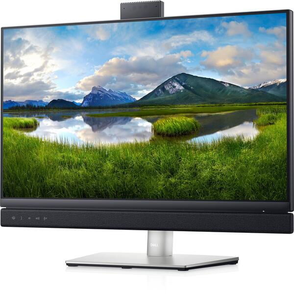 Monitor LED Dell C2422HE 23.8 inch 5 ms Webcam 60 Hz Negru