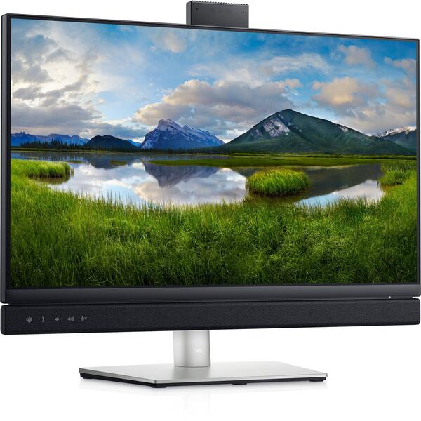 Monitor LED Dell C2422HE 23.8 inch 5 ms Webcam 60 Hz Negru