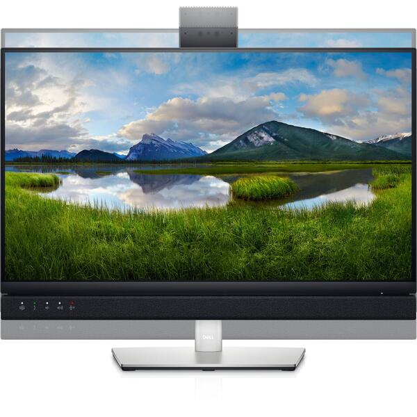 Monitor LED Dell C2422HE 23.8 inch 5 ms Webcam 60 Hz Negru