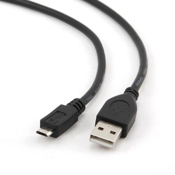 Gembird USB 2.0 (T) la Micro-USB 2.0 (T),  1m, Black