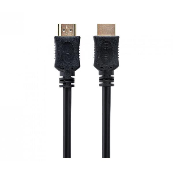 Spacer HDMI (T) la HDMI (T), 1m, conectori auriti, 4K la 60 Hz, Negru