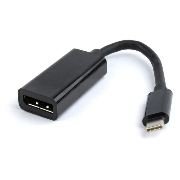 Adaptor  video Spacer USB 3.1 Type-C (T) la DisplayPort (M), 15cm, 4K la 60 Hz, Silver