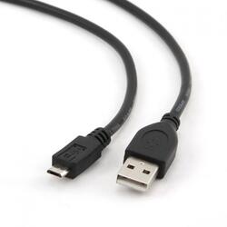 CABLU alimentare si date Spacer USB 2.0 (T) la Micro-USB 2.0 (T),  0.5m, Black