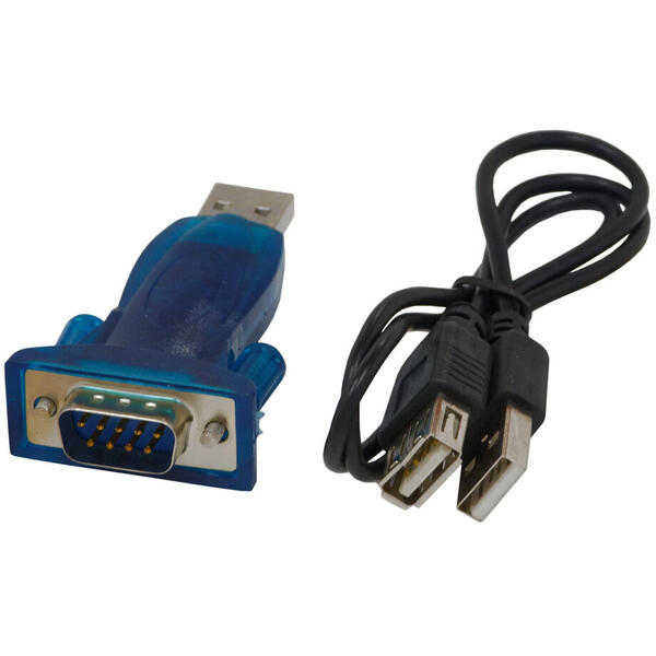 Adaptor USB Spacer USB 2.0 (T) la Serial DB9M (9-pin)(RS232)(T), 30cm, Negru