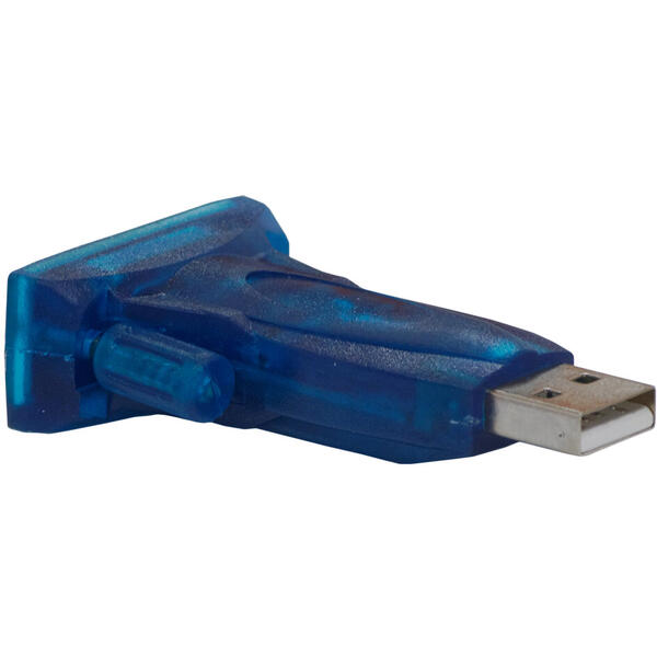 Adaptor USB Spacer USB 2.0 (T) la Serial DB9M (9-pin)(RS232)(T), 30cm, Negru