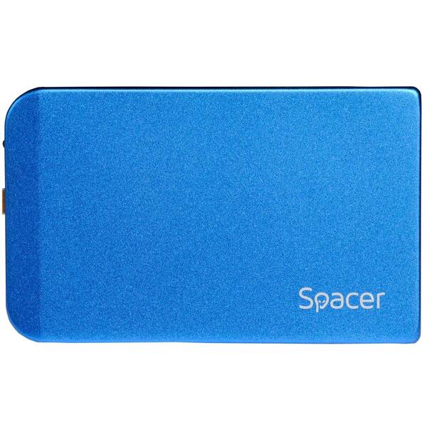 Rack Spacer pentru HDD/SSD, 2.5 inch, S-ATA, USB 3.0, aluminiu, Albastru