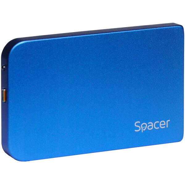 Rack Spacer pentru HDD/SSD, 2.5 inch, S-ATA, USB 3.0, aluminiu, Albastru