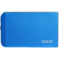 Rack Spacer pentru HDD/SSD, 2.5 inch, S-ATA, USB 3.0, aluminiu, Albastru