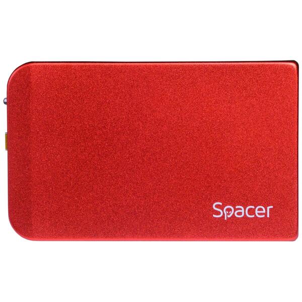 Rack Spacer pentru HDD/SSD, 2.5 inch, S-ATA, USB 3.0, aluminiu, Rosu