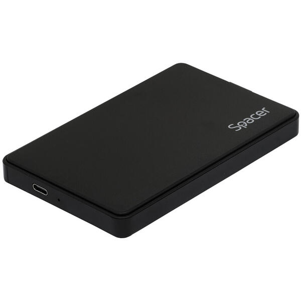 Rack Spacer pentru HDD/SSD, 2.5 inch, SATA, USB 3.1 Type C, Plastic, Negru