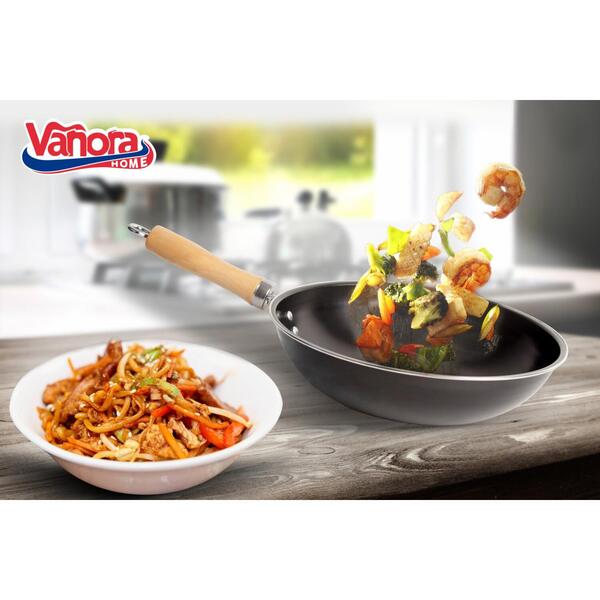 Vanora TIGAIE WOK TEFLON MANER LEMN 32 CM,RIZZO