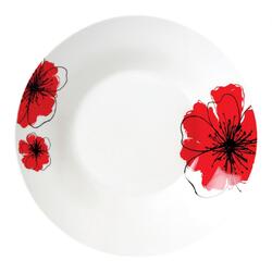 SET 12 FARFURII ADINCI 20CM, RED FLOWERS PETAL